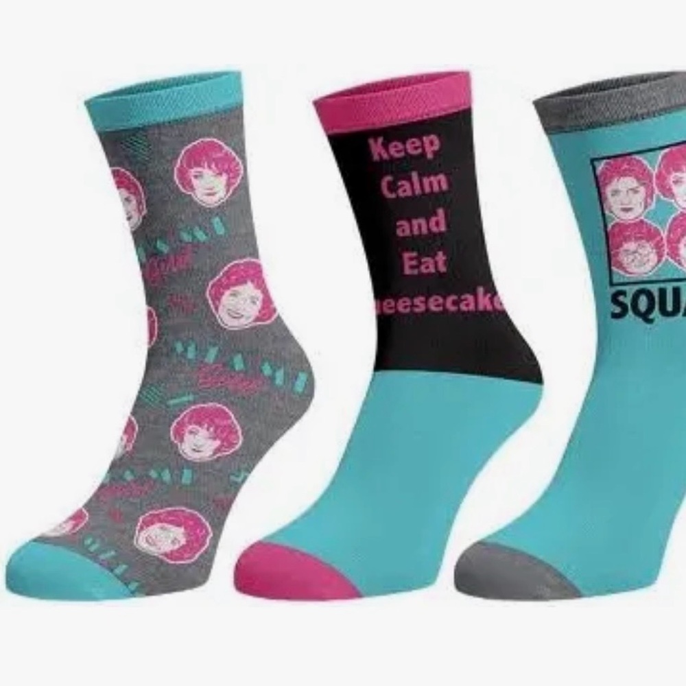 Golden Girls mid calf crew socks size 8 to 12